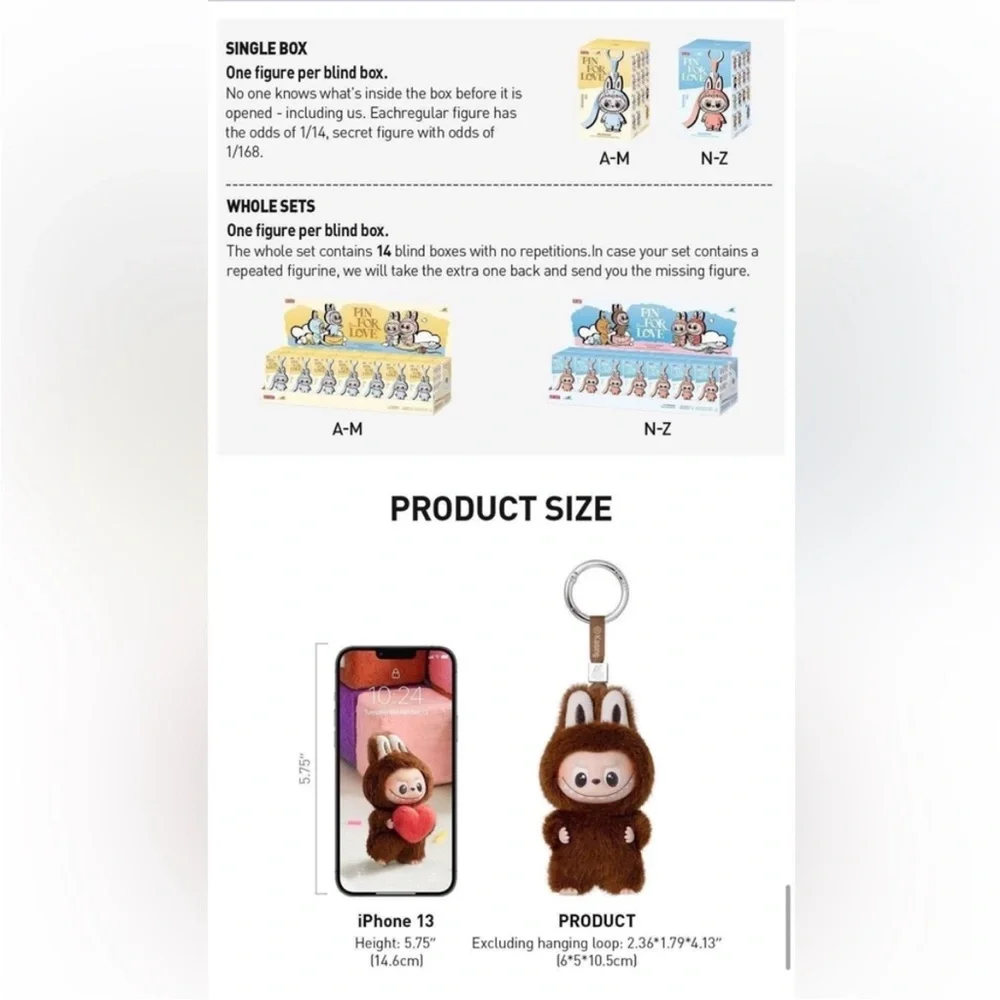 Letter X New V4 THE MONSTERS LABUBU PIN FOR LOVE SERIES VINYL PLUSH PENDANT - Picture 4 of 13